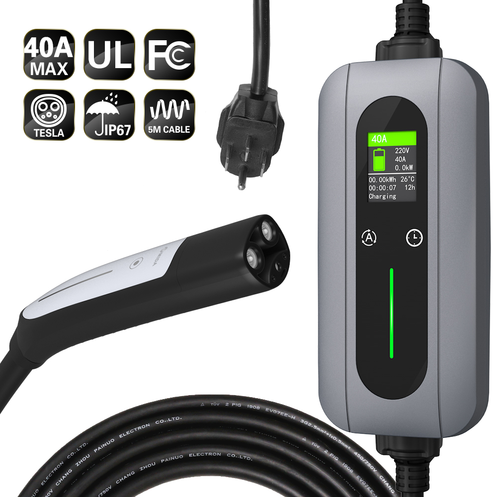 J Booster 2 - Portable Level 2 EV Charger With Car Cable, Plug Adaptor