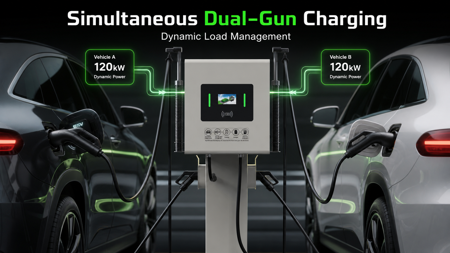 Modern 40kw 60kw 80kw Stand Column DC Fast EV Charger Station For Smart City Infrastructure - Built for Demanding Commercial Duty