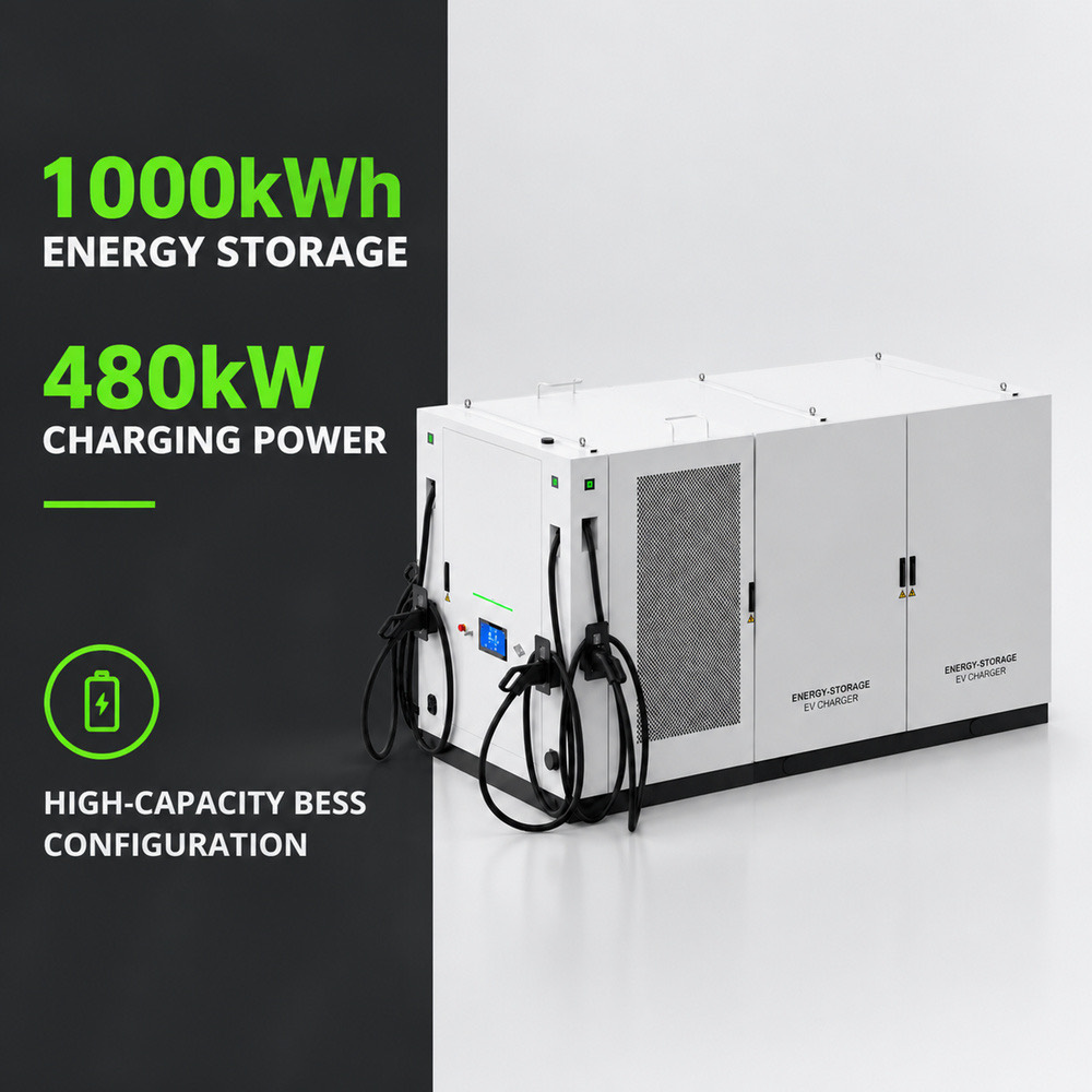 Off Grid BESS Energy Storage EV Charging System Commercial 241kWh 160kW 418kWh 200kW Wholesale - Integrated BESS and DC Charging Architecture