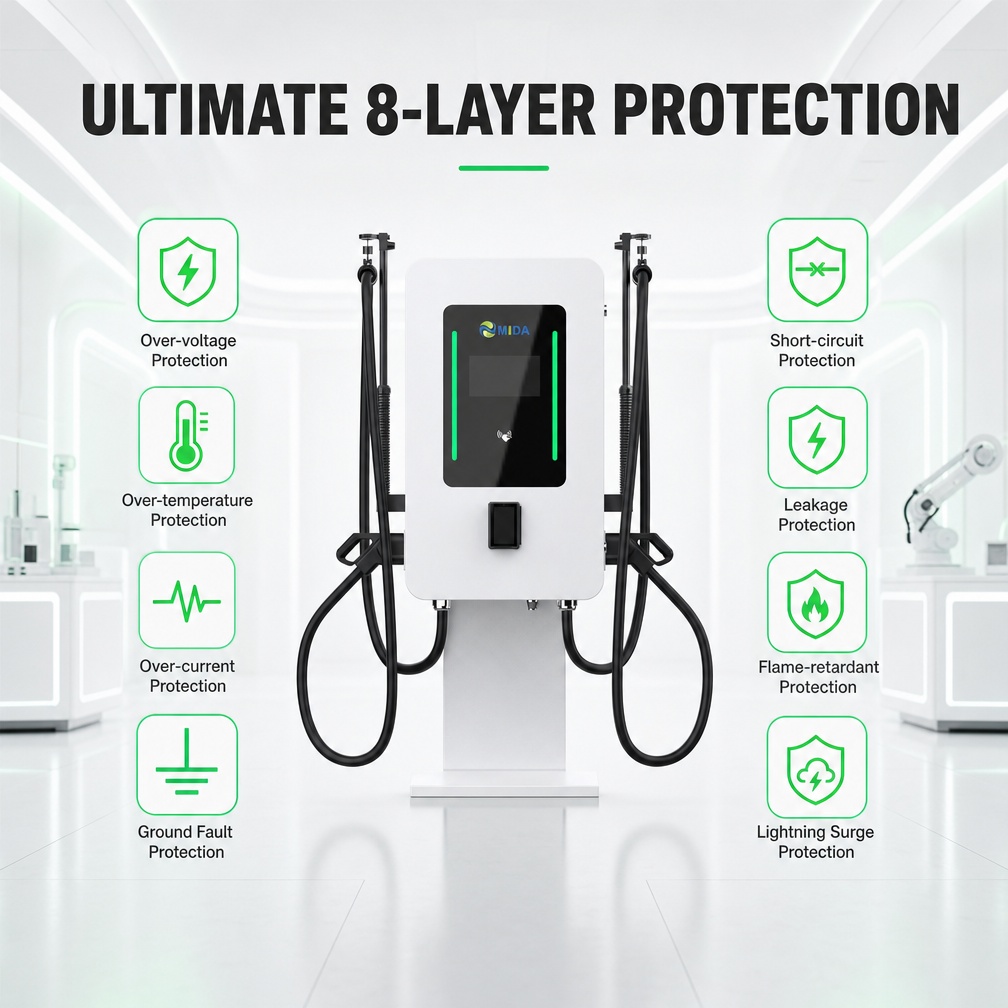 Professional 40kw 60kw 80kw Floor Mounted DC EV Fast Charging Pile For Public Commercial Use - Smart, Networked and Payment-Ready