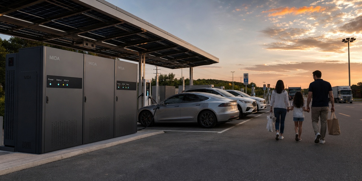 120kW 215kWh BESS Charging Hub by MIDA Power