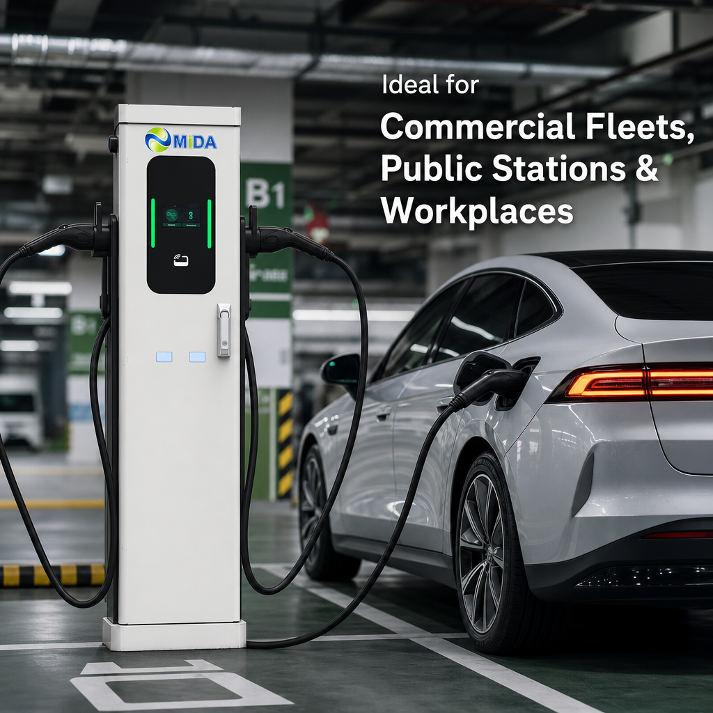 High Quality 11kw 22kW Pedestal EV Charging Station Floor Mounted Smart Level 2 EVSE With OCPP 1.6J RFID Card - Smart, Networked and Payment-Ready