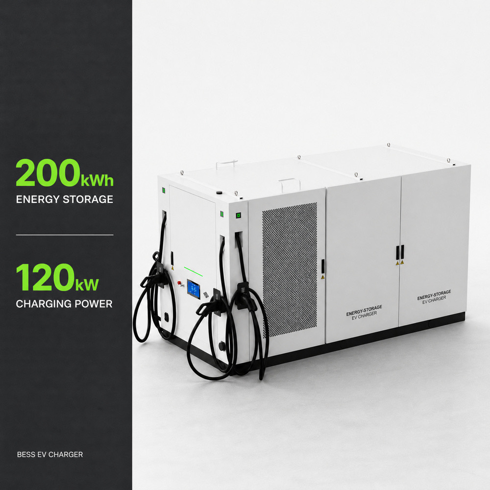 Modular BESS Energy Storage EV Fast Charging System Desert Solar 522kWh 240kW 60kWh 30kW - LFP Battery Safety and Long Cycle Life