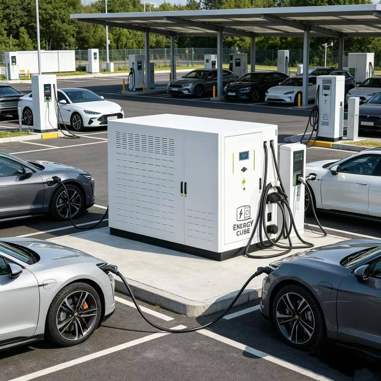 418kWh 180kW Energy Storage EV Charging System Solar Generation For Microgrid Transportation Infrastructure Deployment - Safe, Modular and Remotely Managed