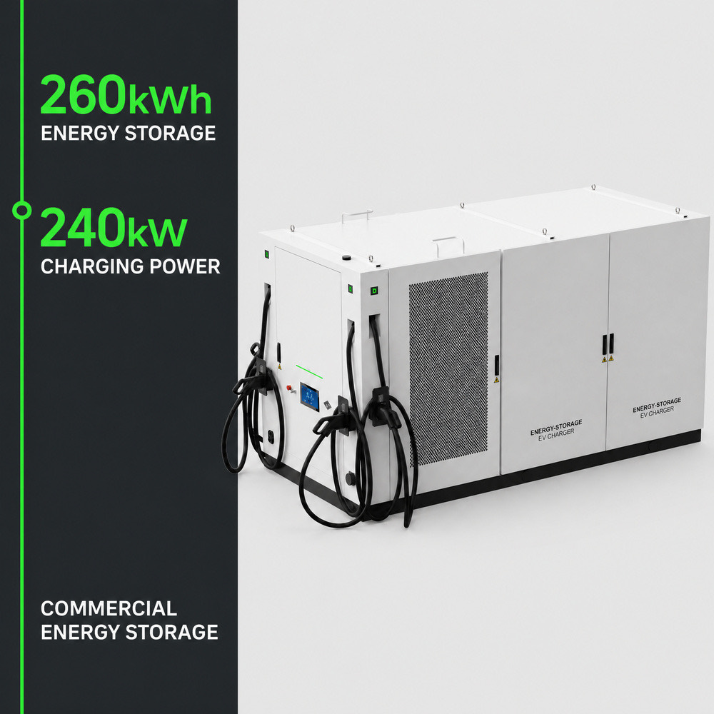 Load Balancing BESS Energy Storage EV Fast Charger Renewable Battery 50kW 93kWh Commercial Applications - Smart Management, OCPP and Remote Control