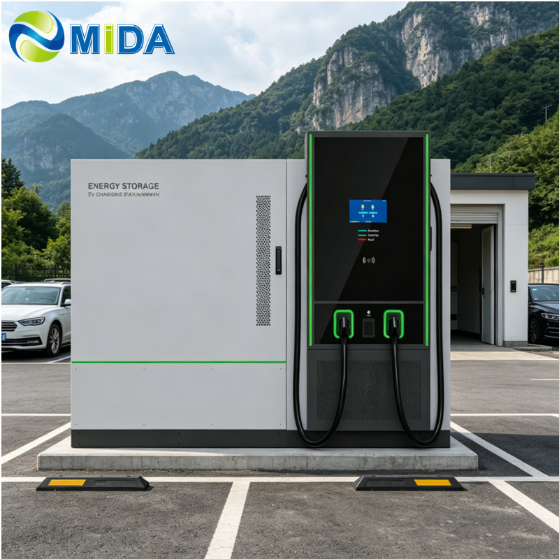 522kWh 240kW Commercial DC Fast Charging Station Battery Storage Electric Vehicle Fleet Infrastructure Projects - Integrated Solar-Plus-Storage DC Charging