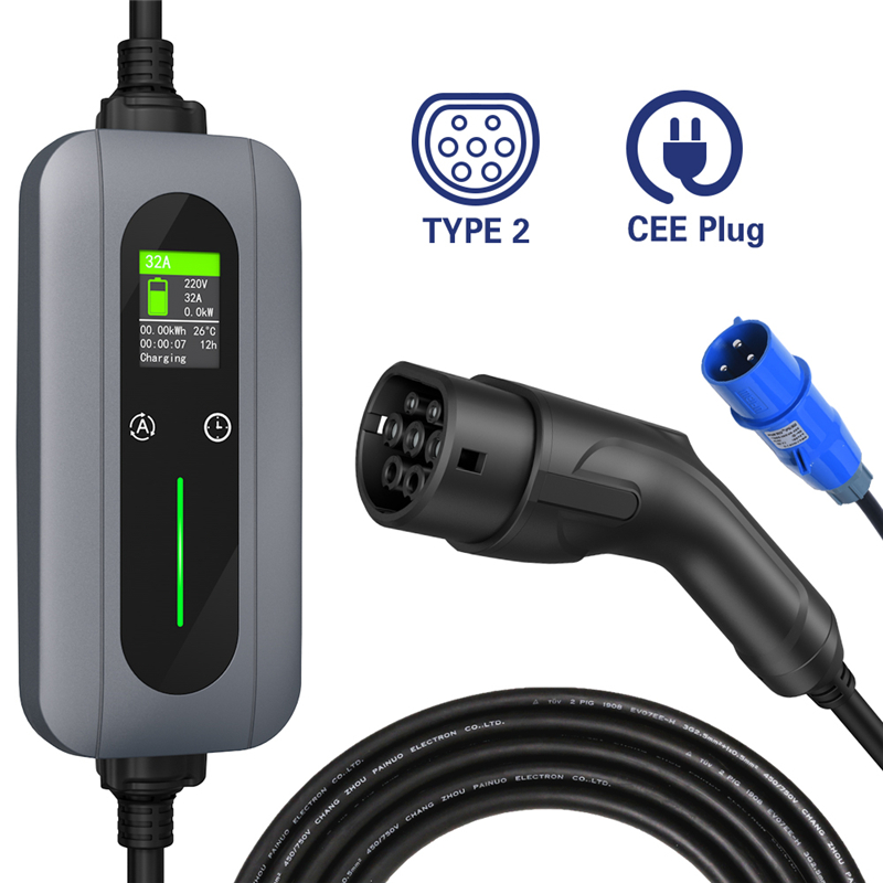 thumbnail image 2 of Junsun Portable Level 2 EV Charger (240V, 32A, 26ft) With 2 NEMA Plugs – 7KW 2 of 3