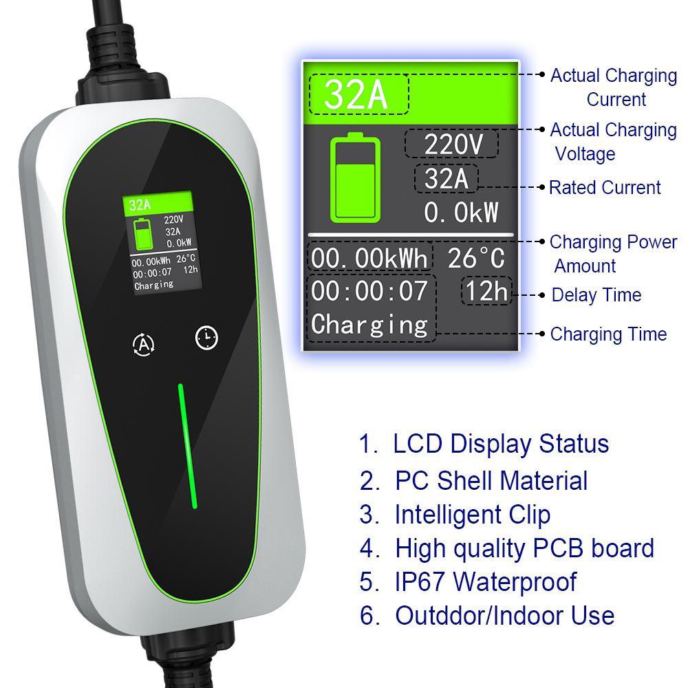 32A charger portable ev