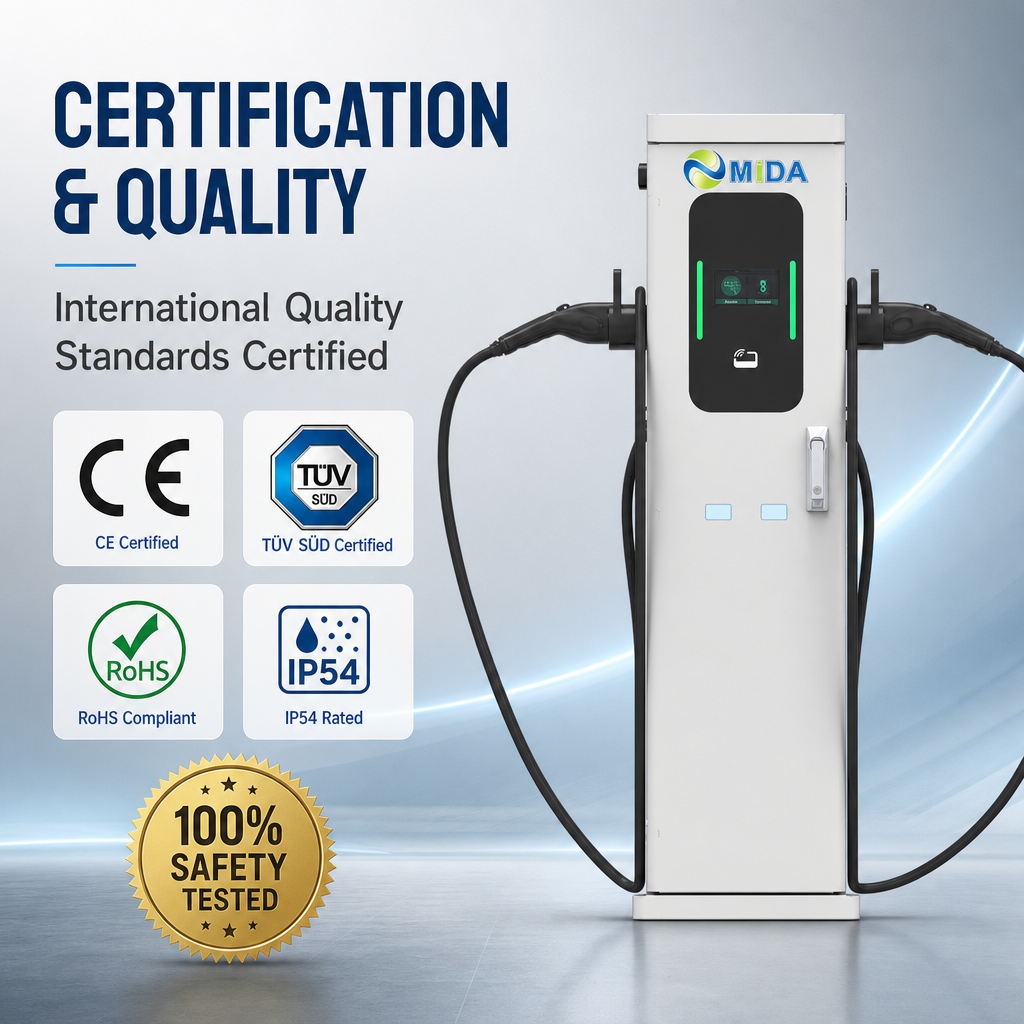 Floor Mounted 22kW 44kw AC EV Charger Pedestal Smart Electric Car Charging Point With APP Control For Parking - Built for Commercial Outdoor Duty