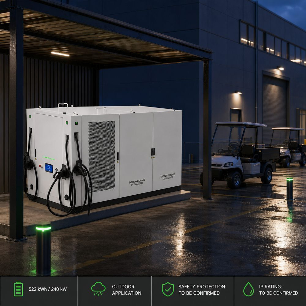 Public Charging BESS Energy Storage EV Station Canada 120kW 241kWh Utility Deployment - LFP Battery Safety and Long Cycle Life