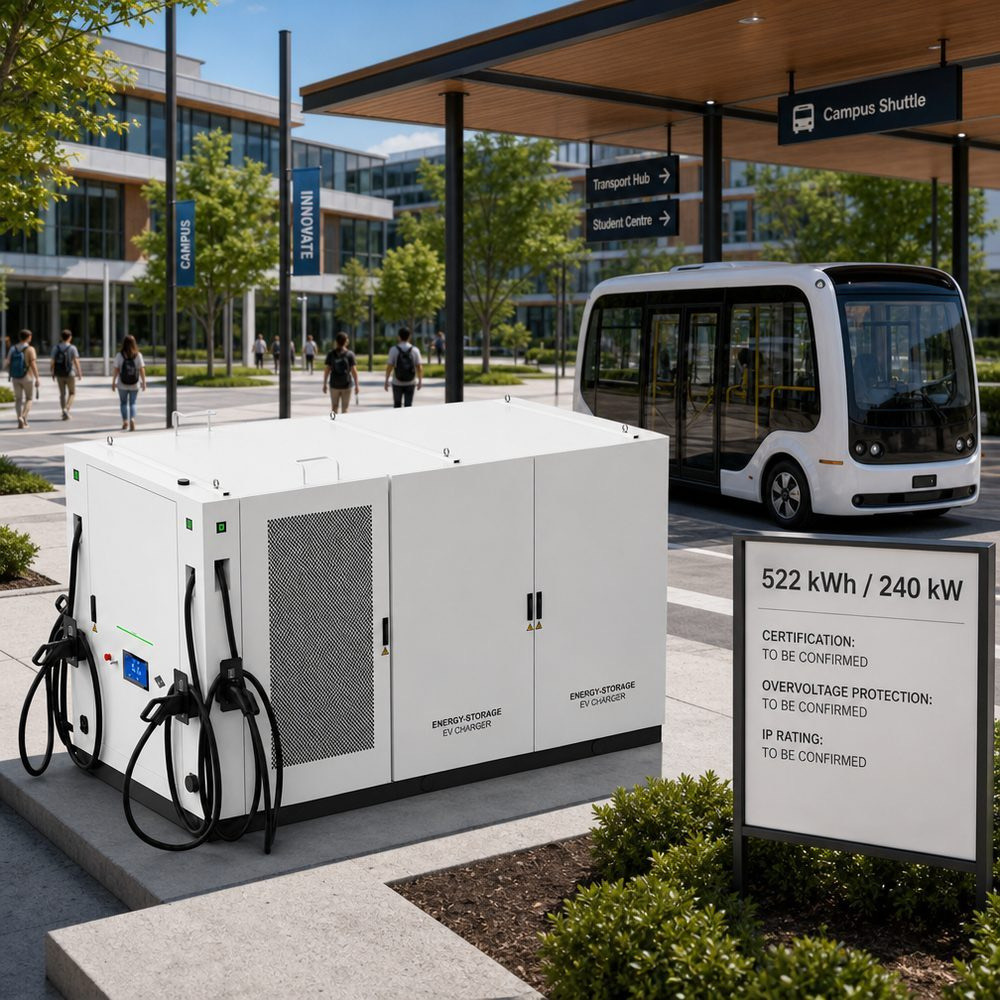 Solar Plus Storage BESS EV Charging Microgrid System V2G Smart 1MWh 480kW 160kWh 90kW - Modular Scalability and Flexible Deployment