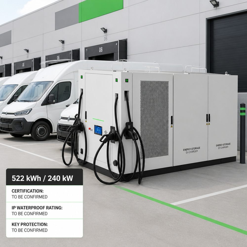 V2G Bidirectional BESS Battery Storage EV Charging System Rapid Maximum 100kW 240kWh 261kWh 120kW - Peak Shaving and Demand Charge Reduction