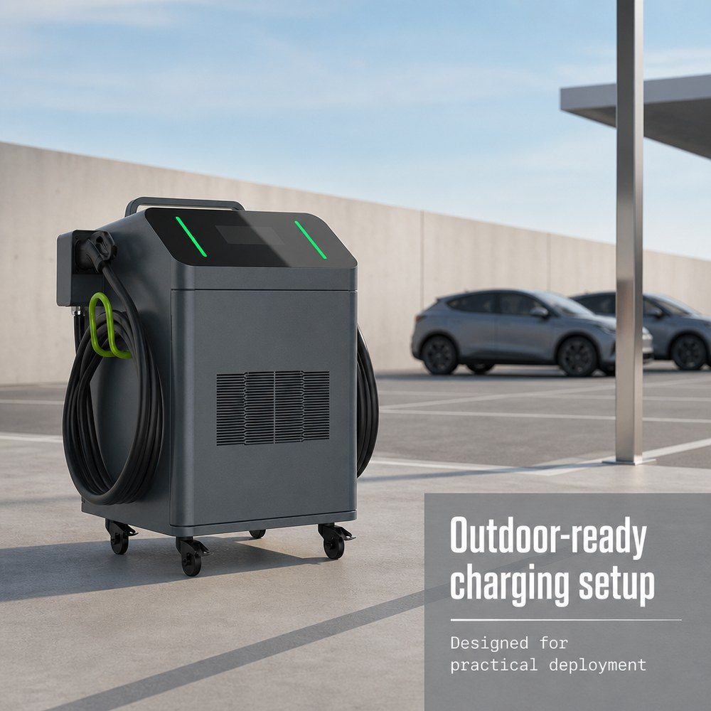 MIDA 40kW 50kW Portable DC Fast Charging Station CCS2 OCPP 2.0.1 Mobile EV Charger Commercial Workplace - Truly Mobile 20kW-60kW Charging