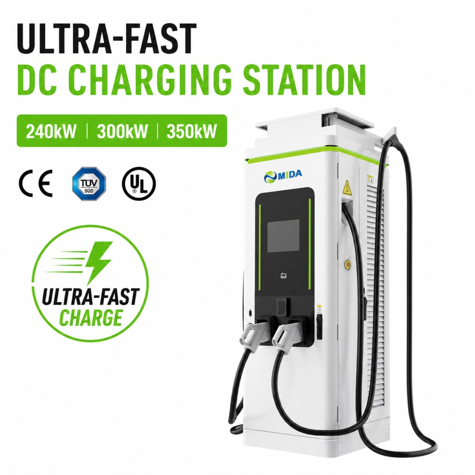 480kW 80kW V2H Resilience Grid Tied Solar DC DC EV Charger Delivery Vehicle Charging - Safety, Compliance and Long Service Life