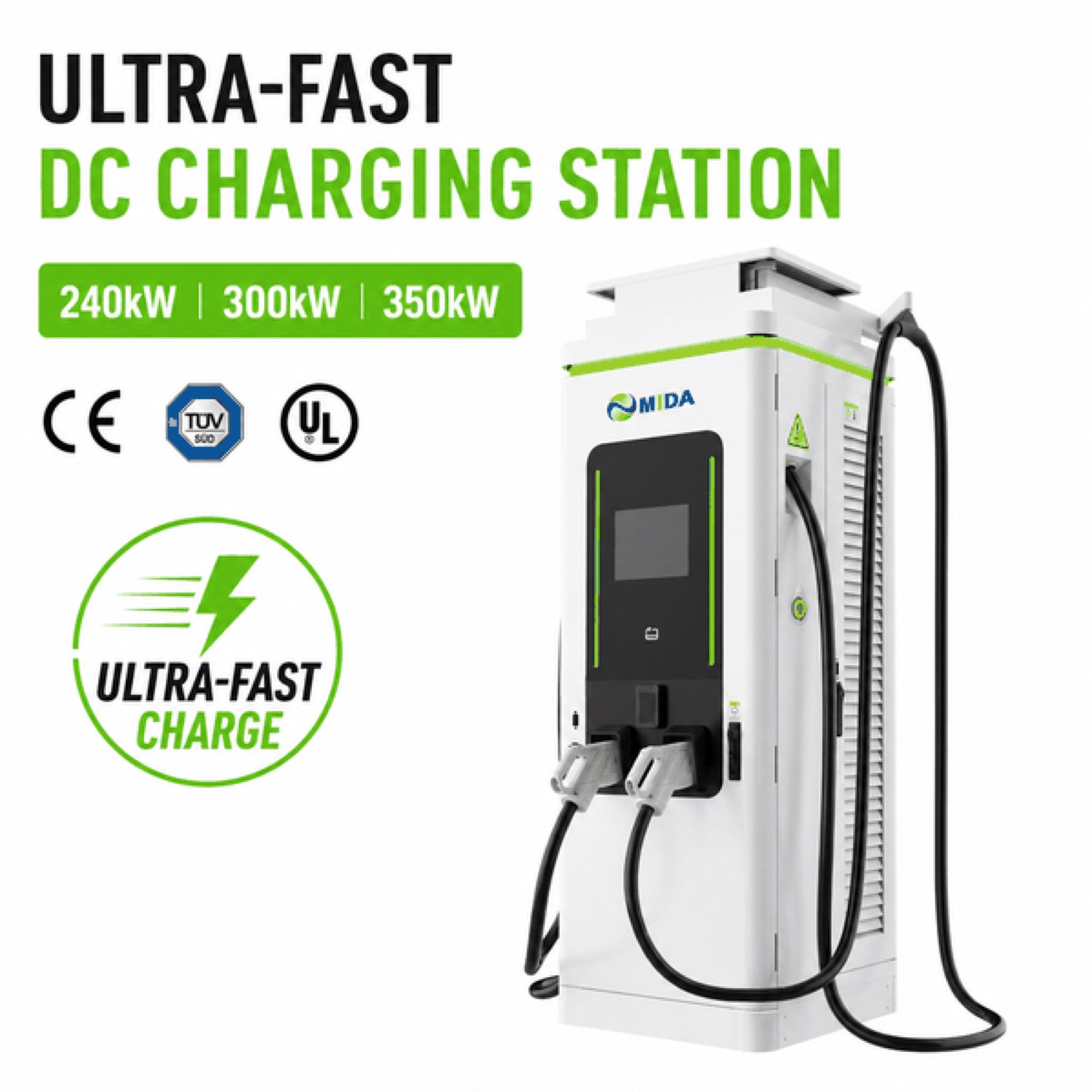 210kW 300kW Rugged Remote Solar Plus Storage DC DC EV Charging System Smart Charging - Safety, Compliance and Long Service Life