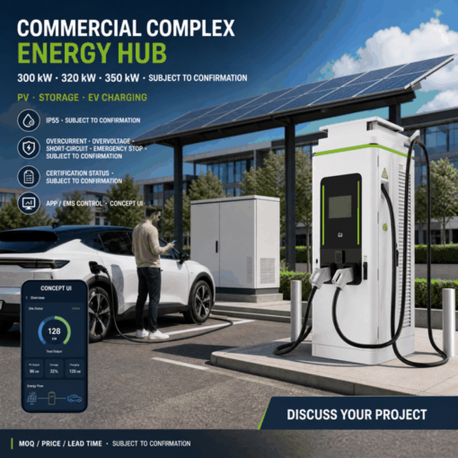 Solar CHAdeMO DC DC 160kW 210kW Wind SmartCharging EV Charger Renewable Energy Charging OEM - Smart, Networked and Payment-Ready DC Charger
