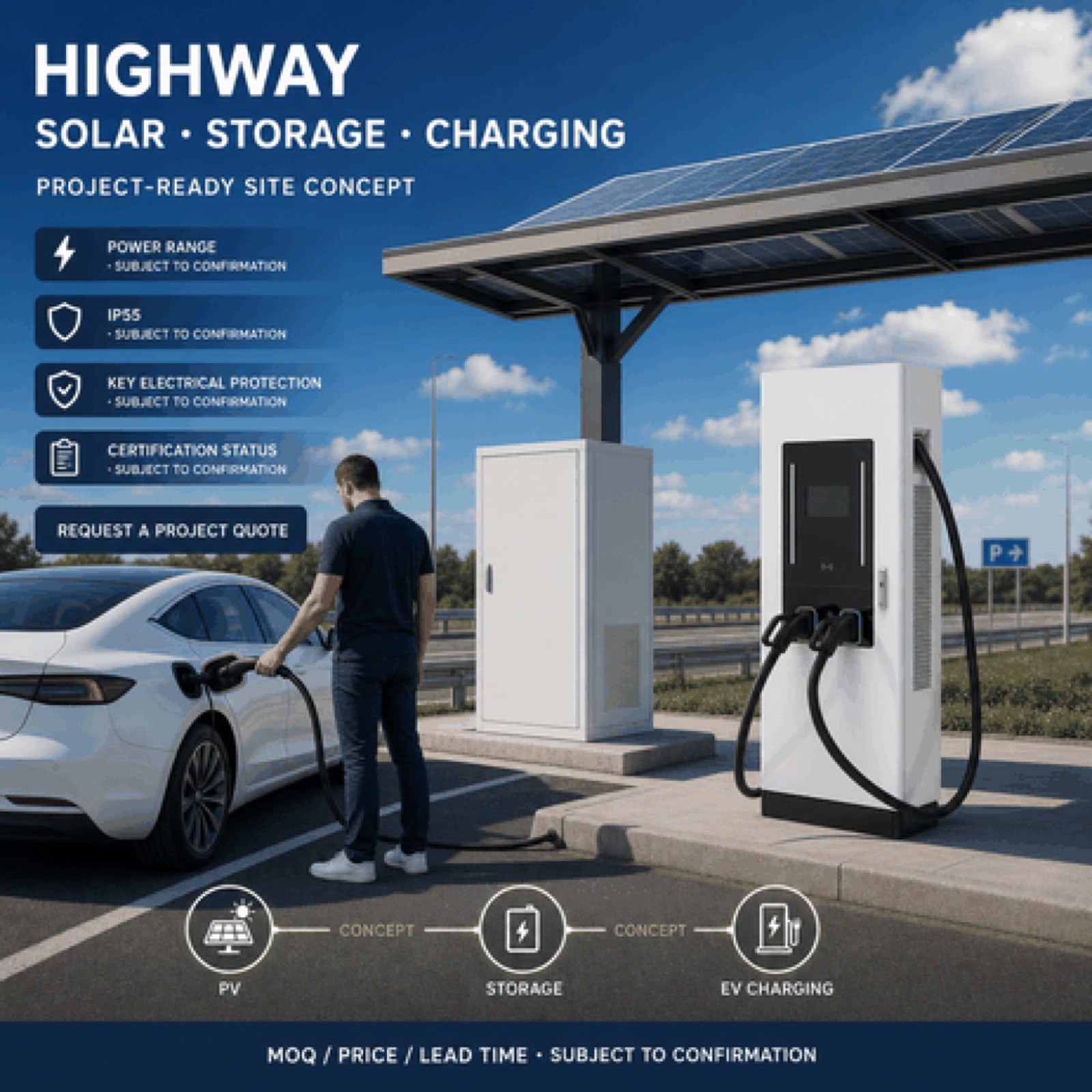 210kW 300kW Rugged Remote Solar Plus Storage DC DC EV Charging System Smart Charging - Grid-Tie, Off-Grid and Hybrid Operation