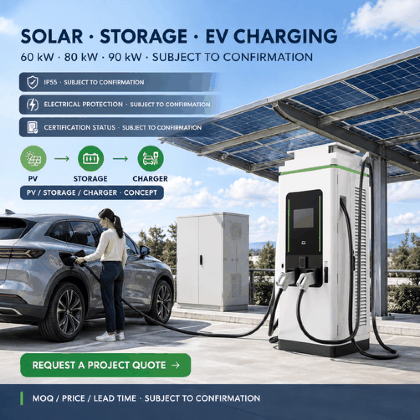 PV Liquid Cooled DC 600kW 90kW CCS2 Motorway DC Charger Commercial Fleet Charging Scalable - Grid-Tie, Off-Grid and Hybrid Operation