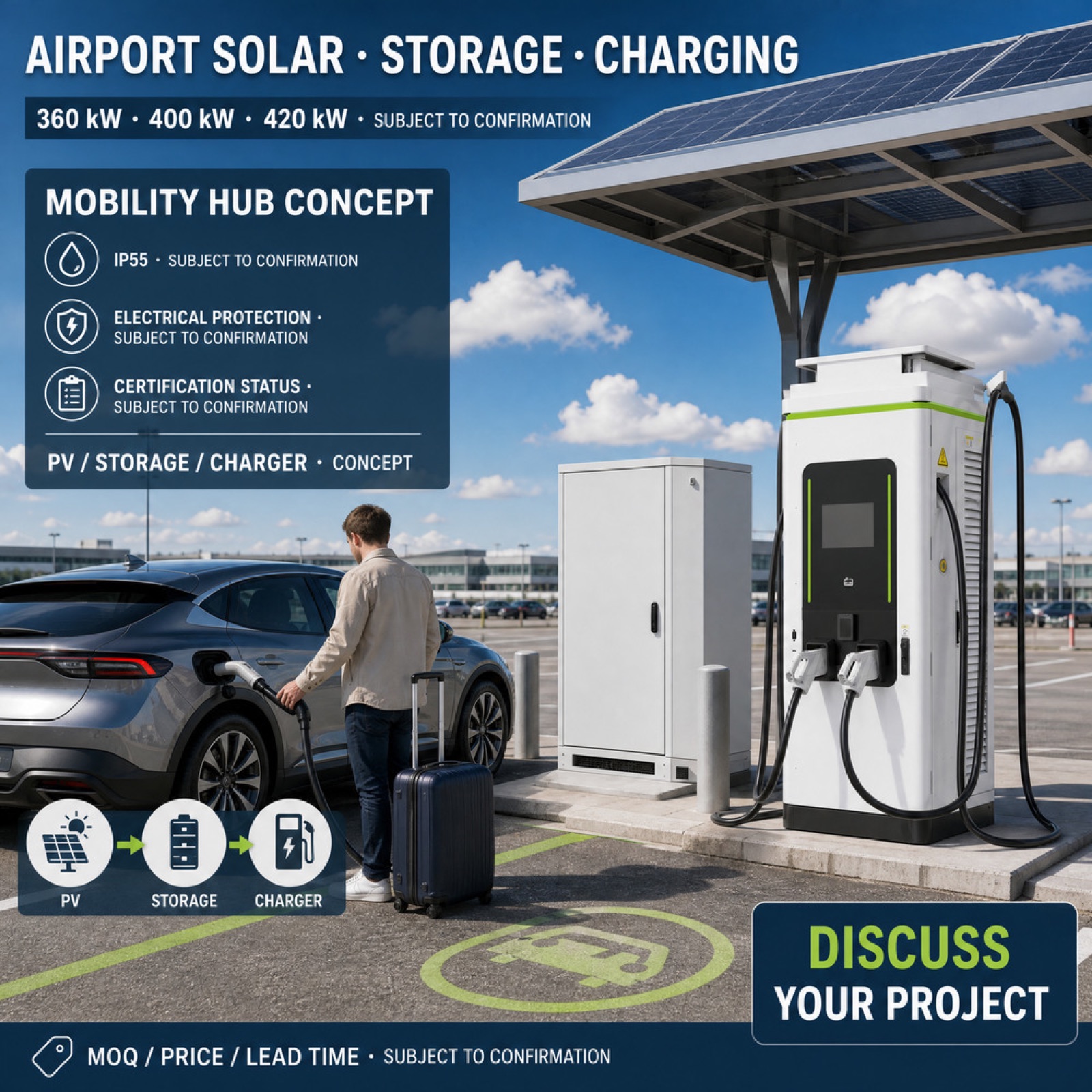 210kW 300kW Rugged Remote Solar Plus Storage DC DC EV Charging System Smart Charging - Solar PV DC-DC Charging Efficiency