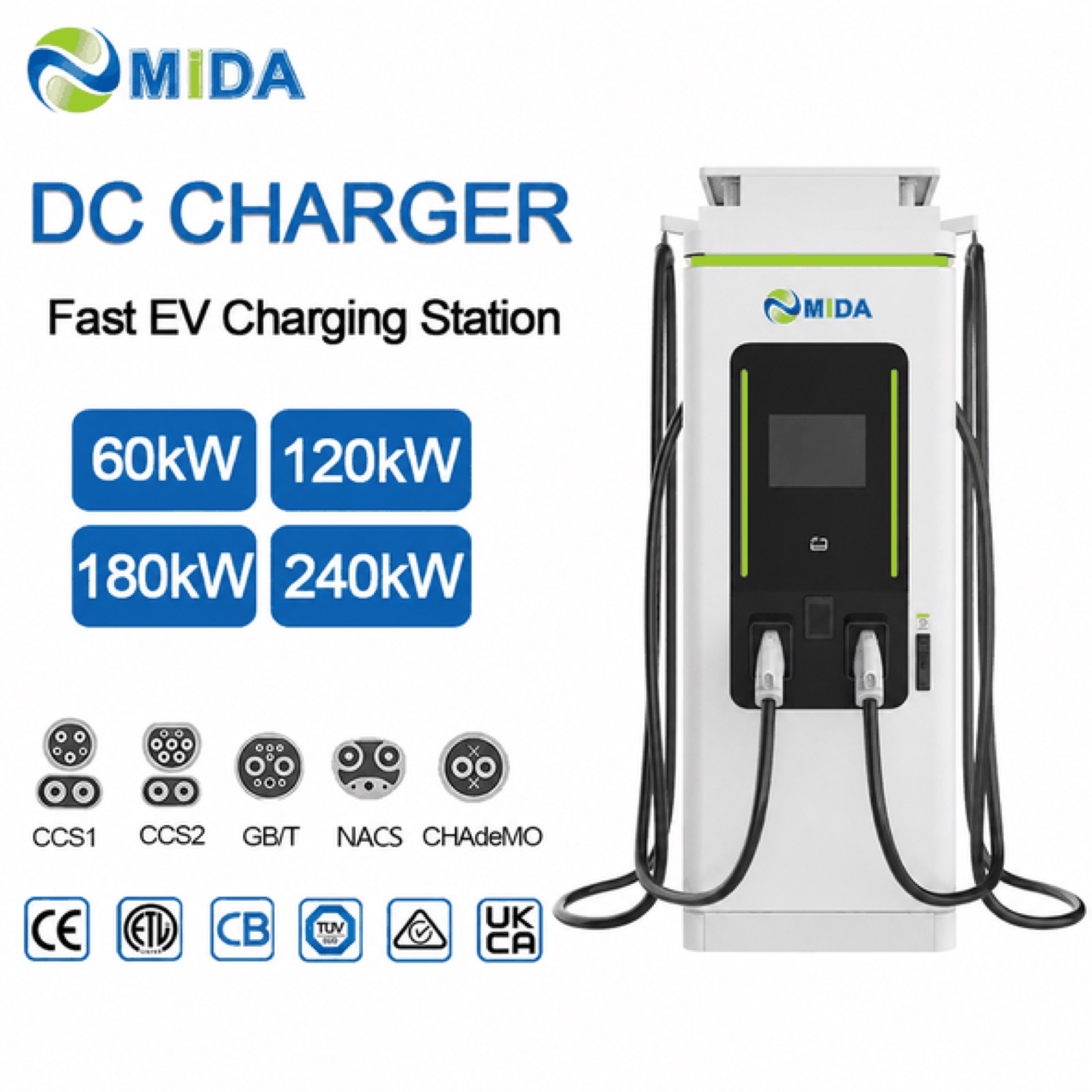350kW 420kW 60kW Autobahn Germany Rooftop Solar DC DC EV Charger Highway Charging Hub - High Efficiency and Lower Operating Cost