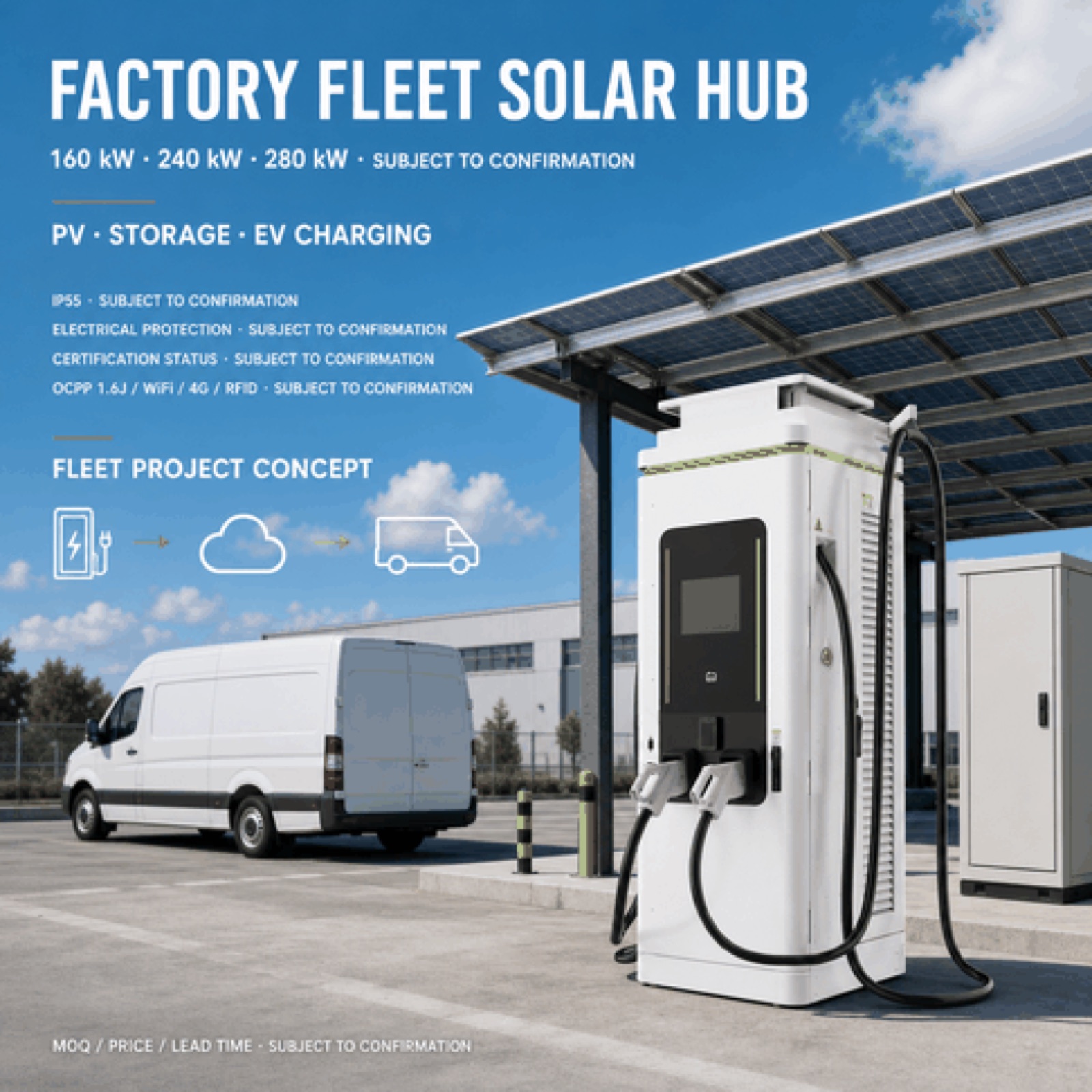 Industrial Solar DC DC 90kW 150kW NACS Winter EV Charging Station EV Infrastructure Project - Safety, Compliance and Long Service Life