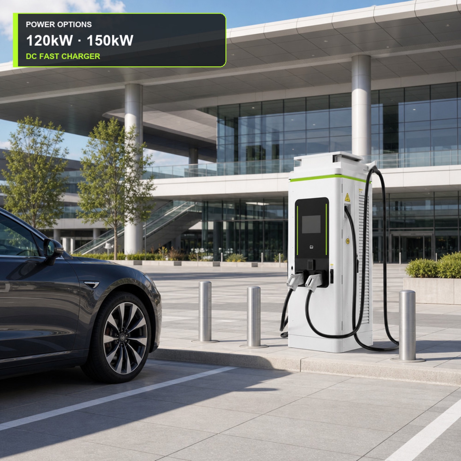 CHAdeMO CCS2 DC 90kW 350kW 80kW Fast Charger Grid OCPP Service Area Charging Dynamic - Built for Demanding Outdoor Commercial Duty