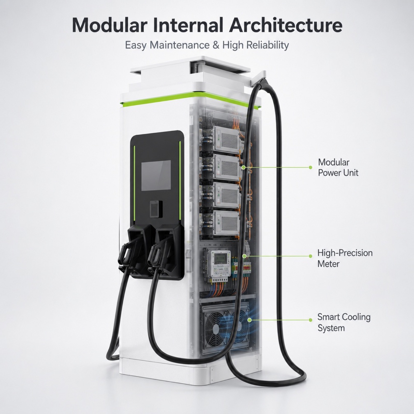 300kW 120kW 320kW Fleet DC Fast EV Charger New Rugged EV Infrastructure Project Highway - Safety, Compliance and Long Service Life