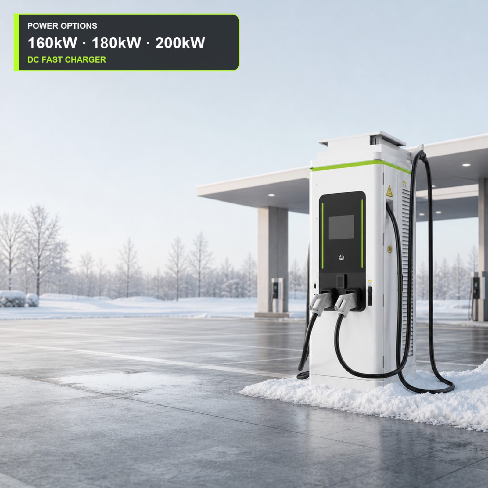 100kW 160kW CCS2 OCPP DC Fast EV Charger Rugged Highway Urban Fast Charging Cloud - High Efficiency and Lower Operating Cost