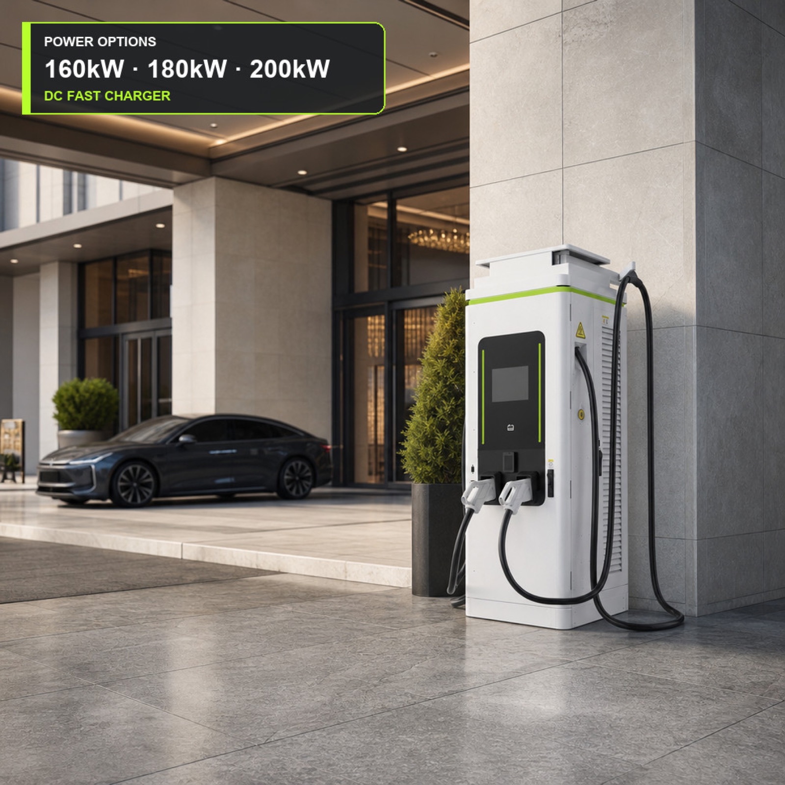 Grid Connected DC 120kW 80kW Fast EV Charger New CCS2 Parking Garage Charging Modular - Flexible 120kW-80kW Floor-Standing DC Power