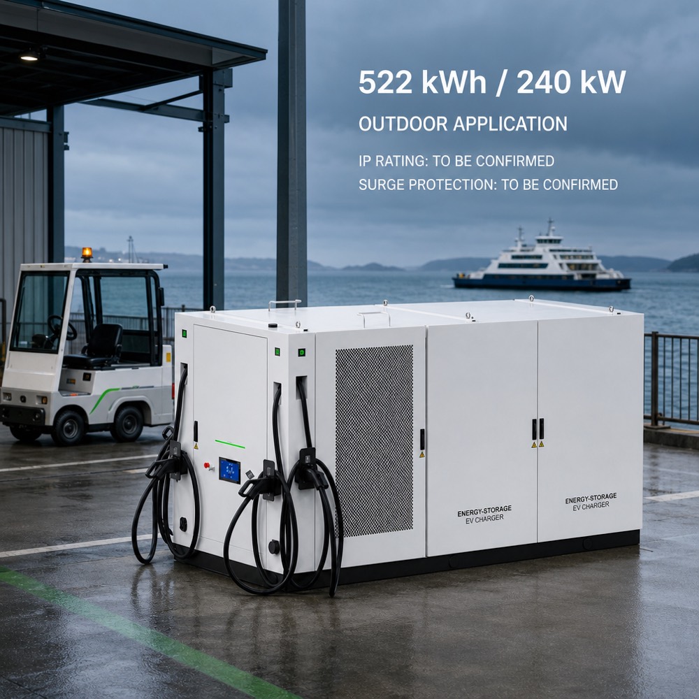 Scalable BESS Battery Energy Storage EV Charging Infrastructure Rapid 120kWh 60kW 232kWh 120kW Energy - Outdoor-Rated Durability and Global Certification