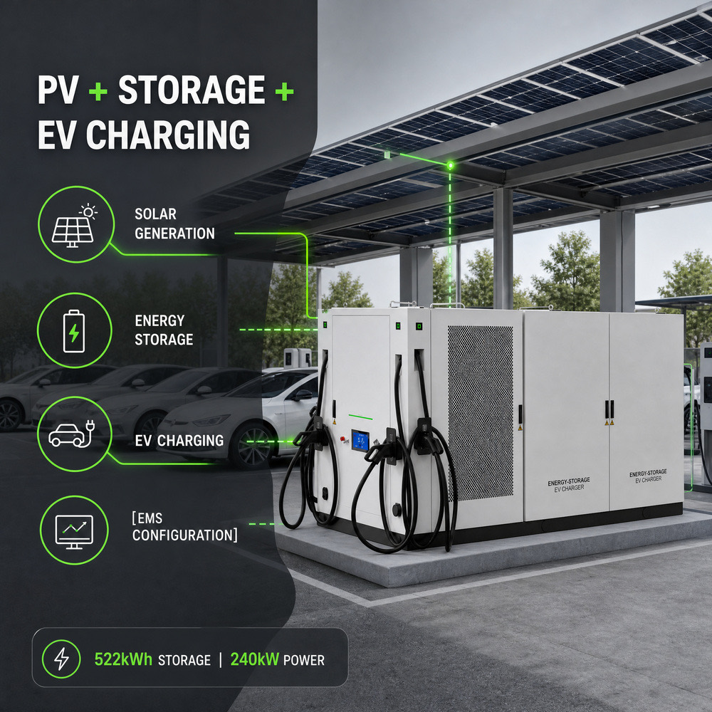 EMS Integrated BESS Energy Storage EV Charging Station Australia NEM 372kWh 240kW Energy Management - Outdoor-Rated Durability and Global Certification