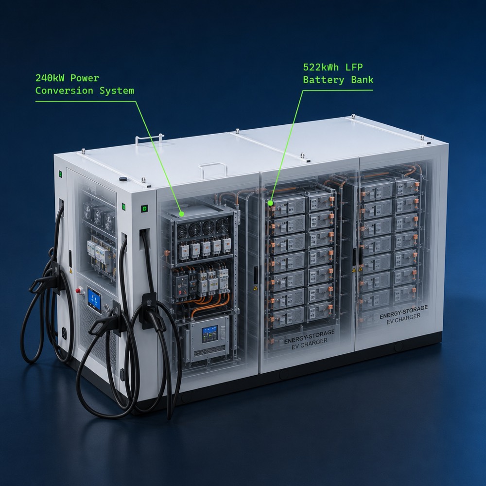 Fleet Charging BESS Battery Storage EV Infrastructure V2G EMS 216kWh 120kW Grid Support - Modular Scalability and Flexible Deployment