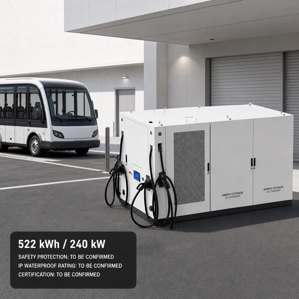 Grid Connected BESS Battery Storage EV Charging Station V2G Bidirectional 418kWh 180kW 960kWh 400kW - Outdoor-Rated Durability and Global Certification
