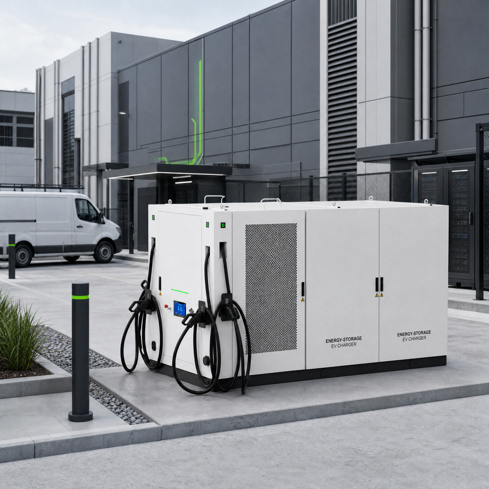 Industrial BESS Energy Storage DC Fast EV Charger Fleet Municipal 522kWh 240kW Energy Management - Solar Integration and Off-Grid Resilience