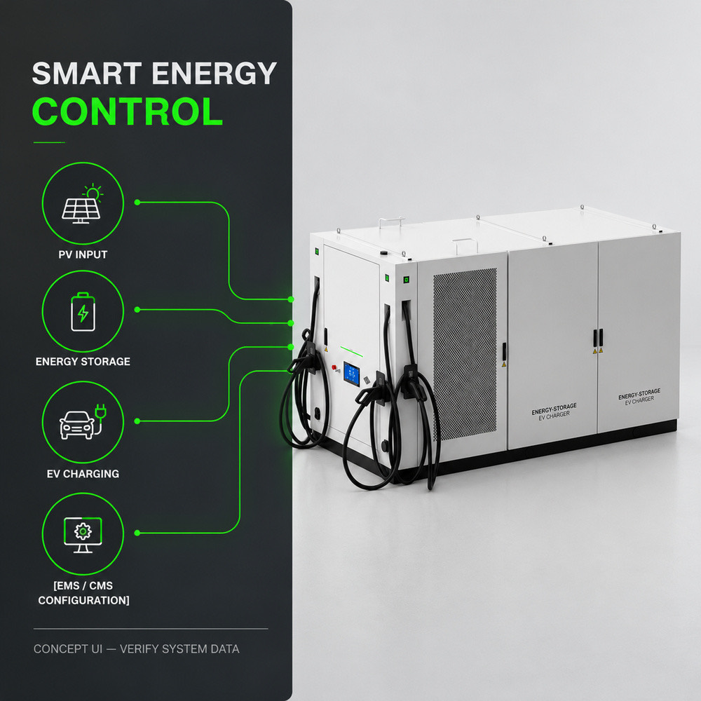 Mobile BESS Energy Storage DC Fast EV Charger China PV 960kWh 400kW Grid Support - Integrated BESS and DC Charging Architecture