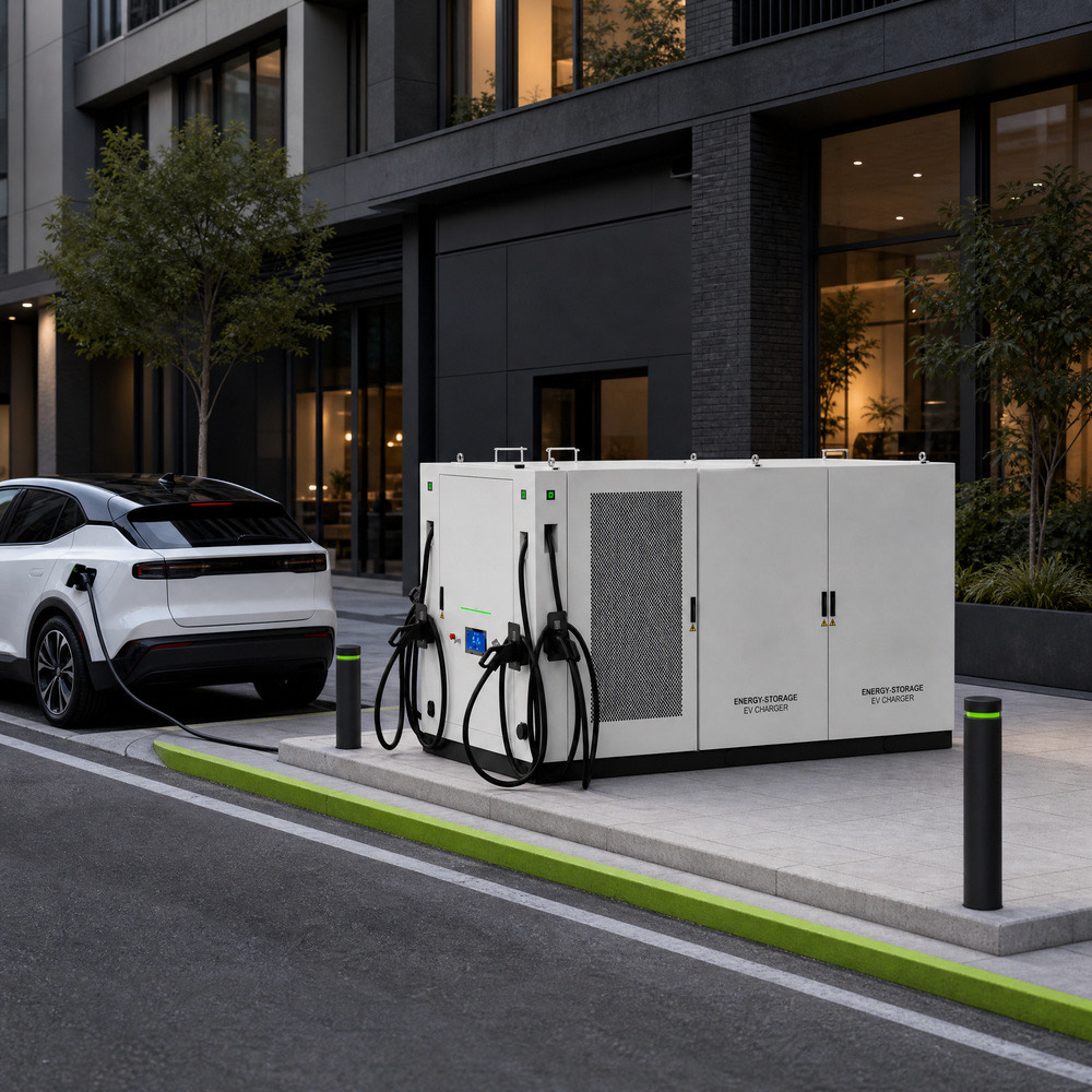 Renewable BESS Solar Storage EV Charging System Canada Winter 50kW 93kWh Public Hub - Integrated BESS and DC Charging Architecture