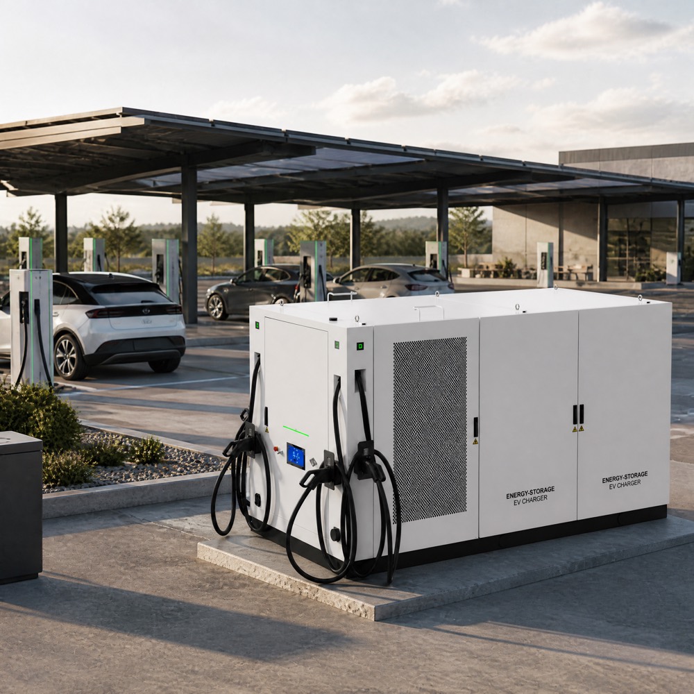 Scalable BESS Battery Energy Storage EV Charging Infrastructure Renewable Balancing 1MWh 480kW Project Supply - Integrated BESS and DC Charging Architecture