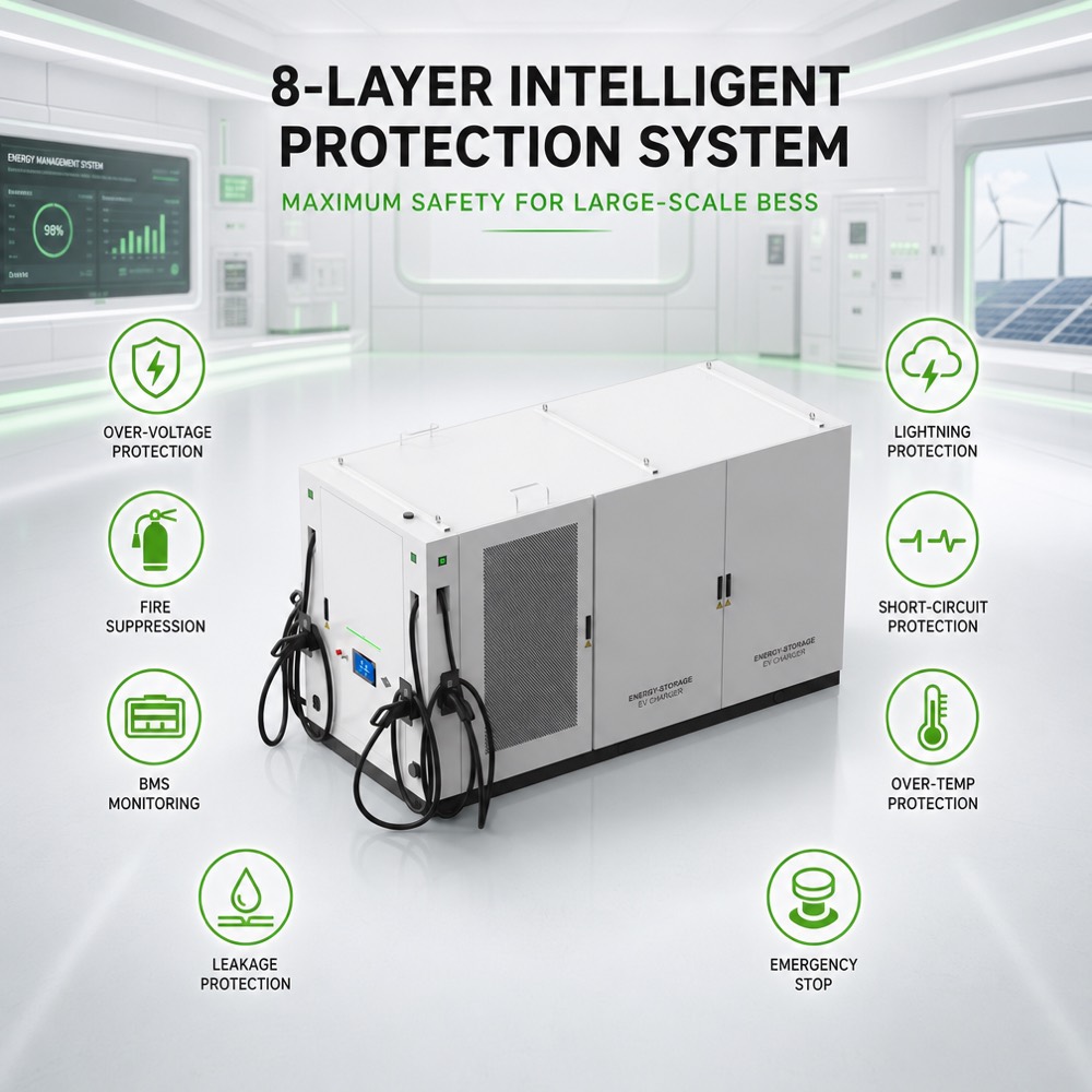 Integrated BESS Battery Storage EV Charging Energy System China PV 372kWh 240kW Commercial Applications - Modular Scalability and Flexible Deployment