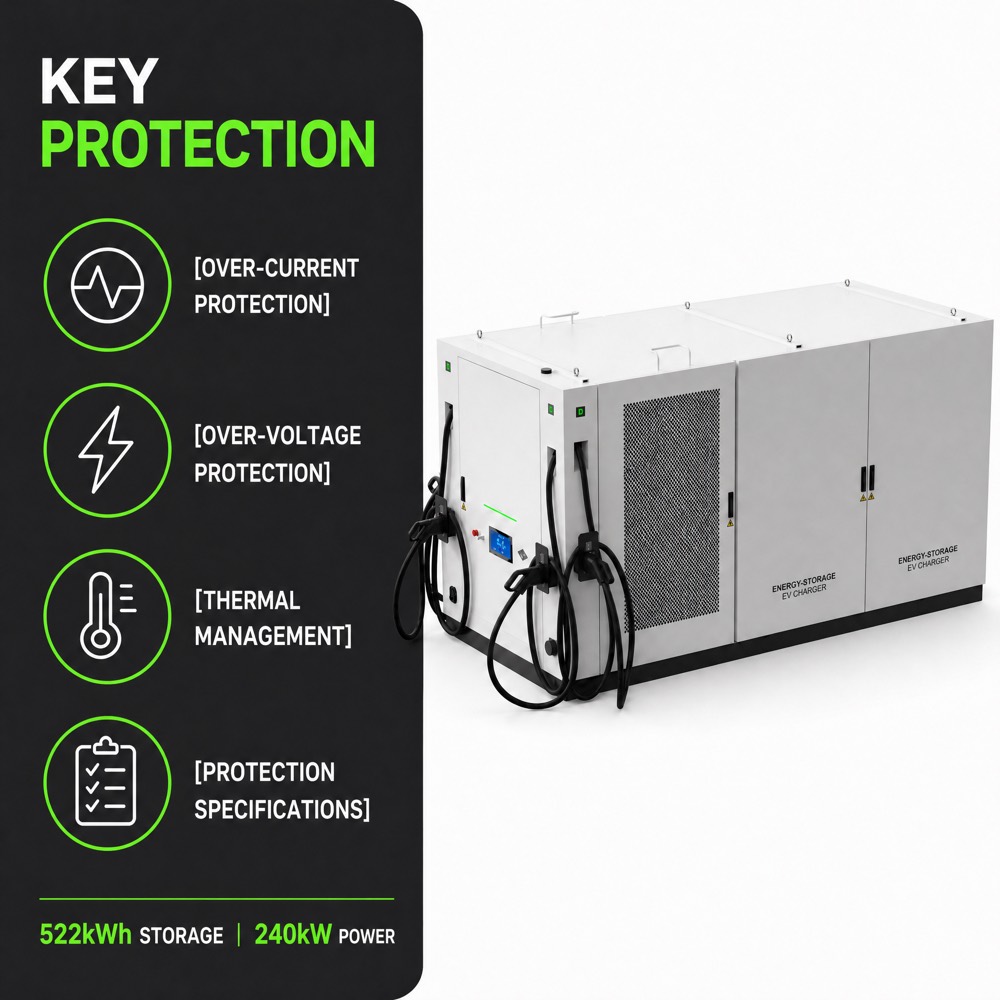 OCPP Smart BESS EV Charging Energy Storage System Grid Stability 100kW 240kWh Remote Applications - Integrated BESS and DC Charging Architecture