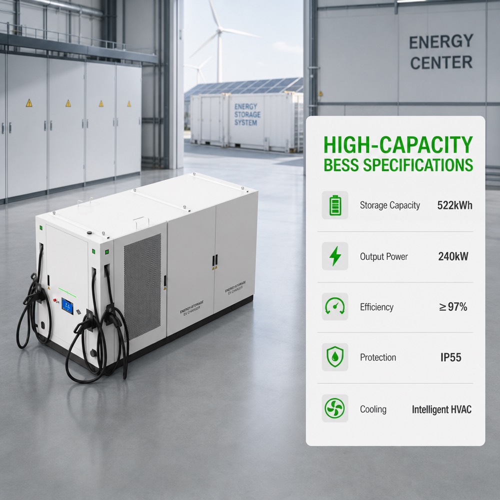 Mobile BESS Energy Storage DC Fast EV Charger Australia NEM 50kW 93kWh Charging Network - Outdoor-Rated Durability and Global Certification