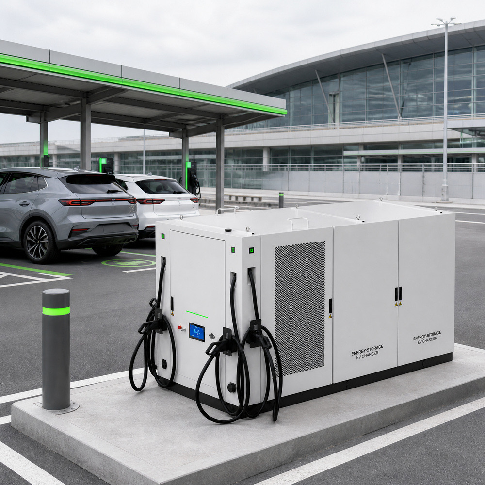 Integrated BESS Battery Storage EV Charging Energy System Demand Peak 120kWh 60kW Industrial Deployment - LFP Battery Safety and Long Cycle Life