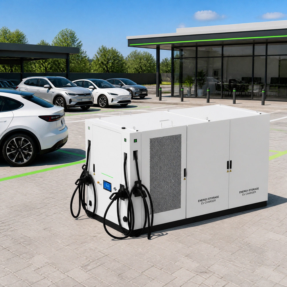 Containerized BESS Energy Storage EV Charging Infrastructure Ultra Rapid 482kWh 320kW Energy Management - Solar Integration and Off-Grid Resilience