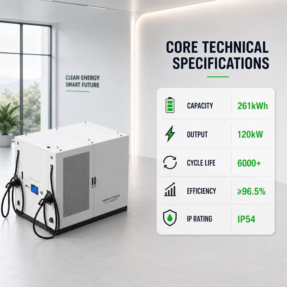 Akylly BESS Batareýa Energiýa Saklaýjy EV Zarýad Çözgüdi 100kW 240kWh 418kWh 200kW Iň Ýokary Saklaýyş - LFP Batareýasynyň Howpsuzlygy we Uzak Ömrü