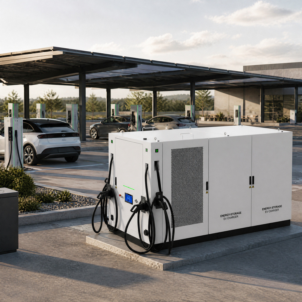 Flexible Market BESS Battery Storage EV Charging System EMS Grid 960kWh 400kW 50kW 93kWh - Integrated BESS and DC Charging Architecture