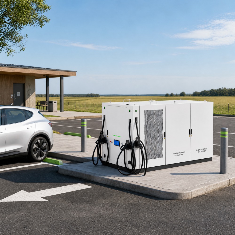 Load Balancing BESS Energy Storage EV Fast Charger Hub 240kW 260kWh 482kWh 320kW Solar - Modular Scalability and Flexible Deployment