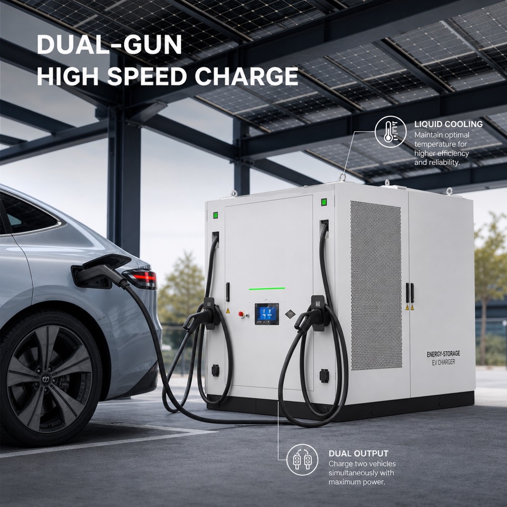 Off Grid BESS Energy Storage EV Charging System Station 232kWh 120kW 418kWh 180kW Public - Outdoor-Rated Durability and Global Certification