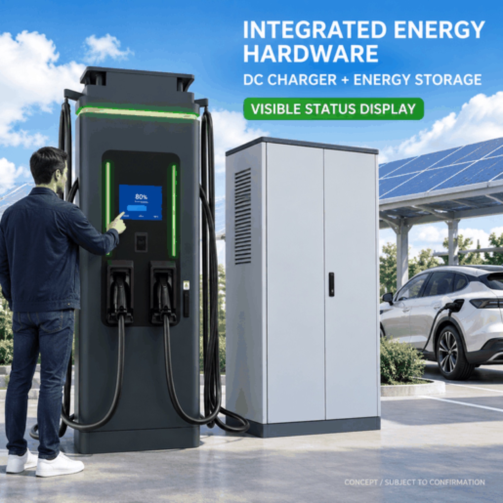 200kW 90kW CCS2 V2G Bidirectional DC EV Charger Resilience Grid Retail Parking Charging OEM - Flexible 200kW-90kW Floor-Standing DC Power