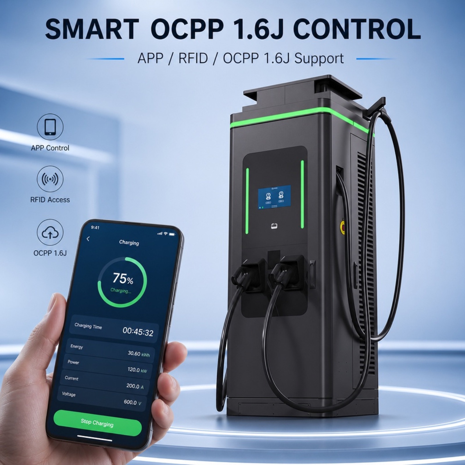 120kW 180kW CCS2 V2G Bidirectional DC EV Charger Fleet Rugged Parking Garage Charging Project - Safety, Compliance and Long Service Life
