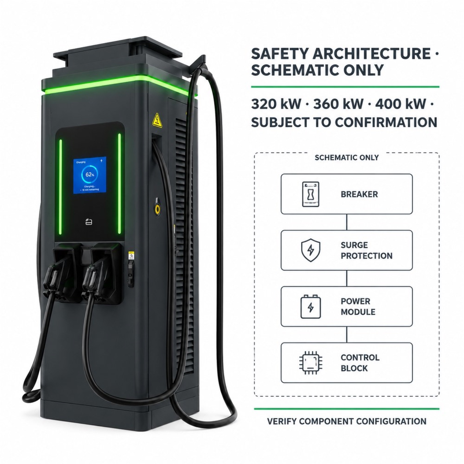 210kW 80kW MCS Ready DC EV Charger Rugged Fleet Port Logistics Charging OEM ODM - High Efficiency and Lower Operating Cost