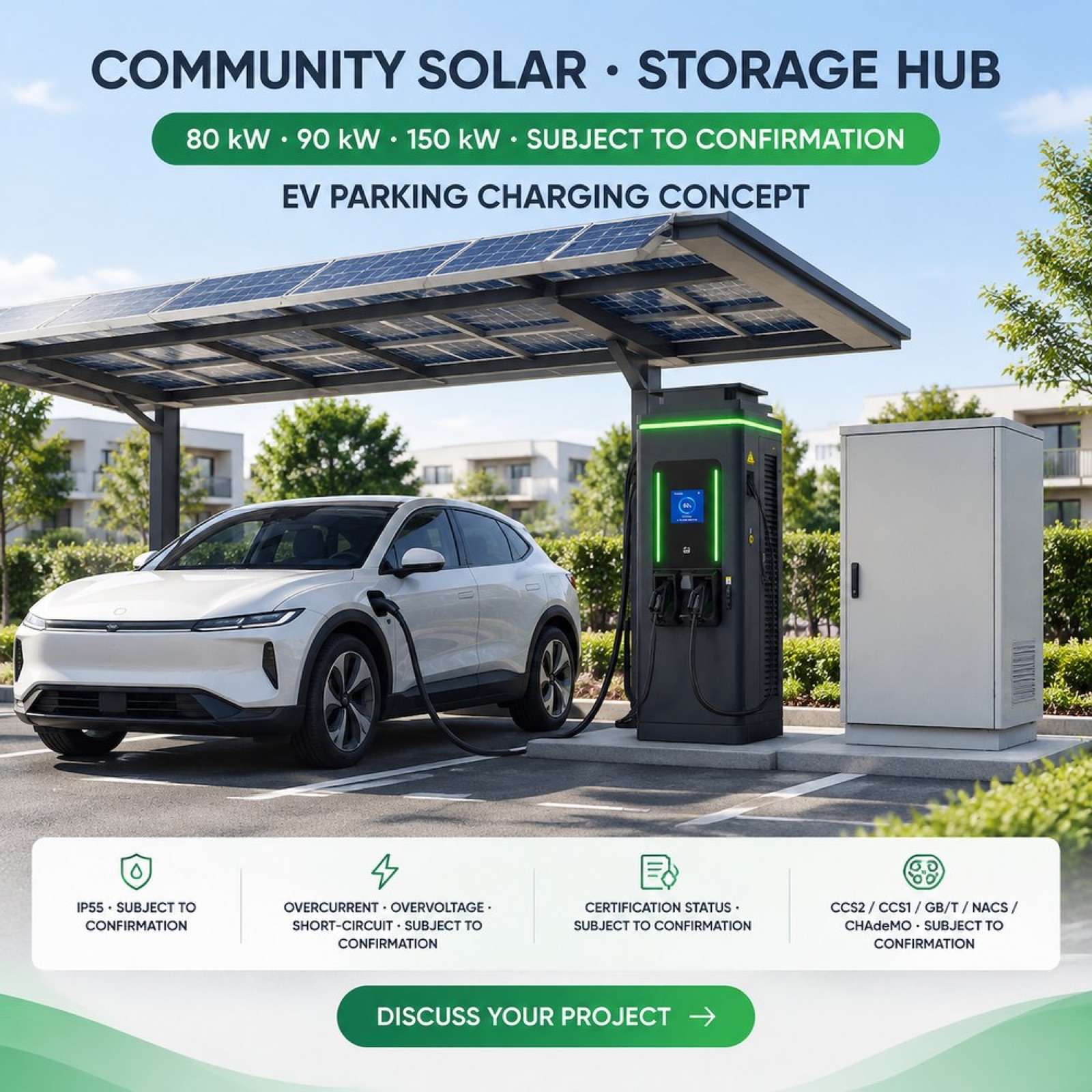 350kW 420kW South Fleet Solar Highway DC DC EV Charging Hub Campus Public Charging - Fast Deployment Across Many Commercial Sites